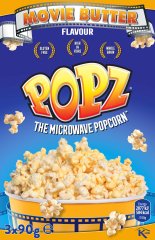 Mikropopcorn - Movie Butter Flavour, 36 st x 90 gram. Popz