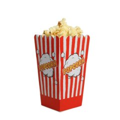 Popcornbägare 0,9 liter x 10 st. Röd/Vit