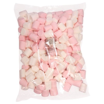 Sephra Pink and White Marshmallows - Halal - 1Kg Bag