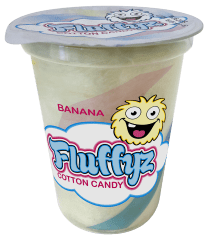 banan gul sockervadd på burk 20 gram Fluffyz 21104