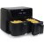svart airfryer dubbel 6,5L & 4,5L Princess pommes frites 182470