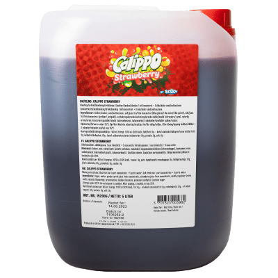 Slushmix - Calippo Jordgubb, 5 liter. Scoop. Kort datum!