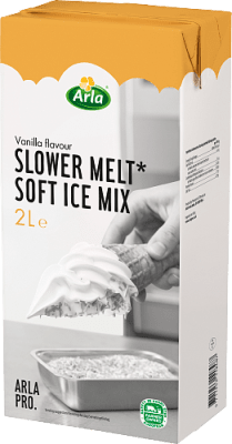 slower melt soft ice mix mjukglassmix vanilj arla pro