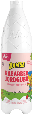 Bamses rabarber- & jordgubbstopping glassås 900ml Nic
