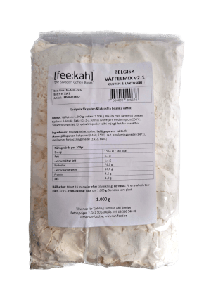 Belgisk våffelmix - Gluten- & laktosfri, 1 kg. fee:kah