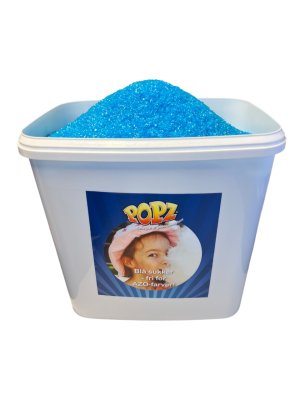 blått kristallsocker blåbär till sockervadd 8kg popz