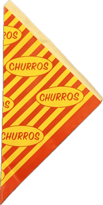 strutar till churros gul röd papper