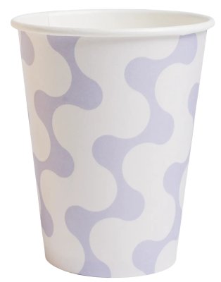 dryckesbägare 350 ml lila vit