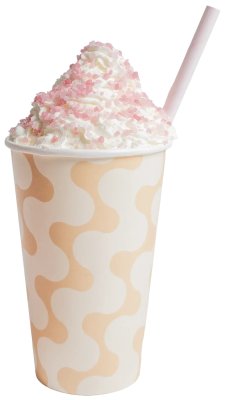 dryckesbägare 450 ml serveringsförslag grädde strössel sugrör nic