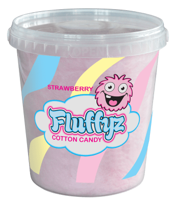 sockervadd på burk, jordgubb, 50g, Fluffyz