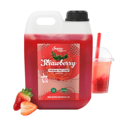 jordgubbssirap till bubble tea 2 liter the inspire food company