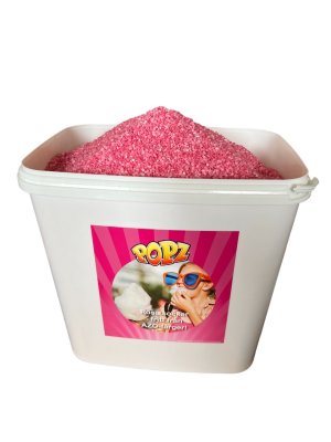 rosafärgat socker till sockervadd 8kg hink från Popz pärlsocker