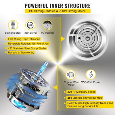 snow cone machine powerful motor