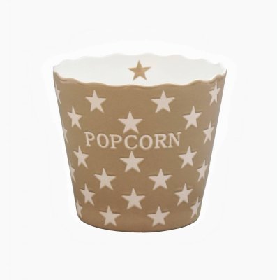 Popcornskål-Taupe-Star-Krasilnikoff