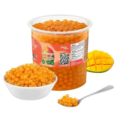 mango popping fruit boba 3,2 kg the inspire food company