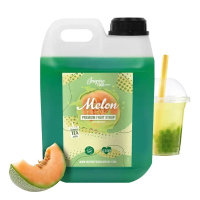 honungsmelon fruktsirap 2 liter bubble tea the inspire food company