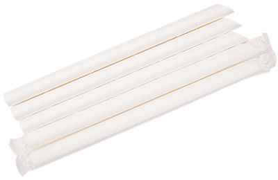 Papperssugrör XL - Singelpackade, vita, 100 st