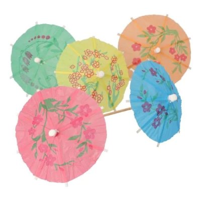 parasoller dekoration glass partypinnar papstar 16679