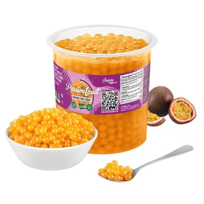 passionfruit popping fruit boba 3,2 kg the inspire food company