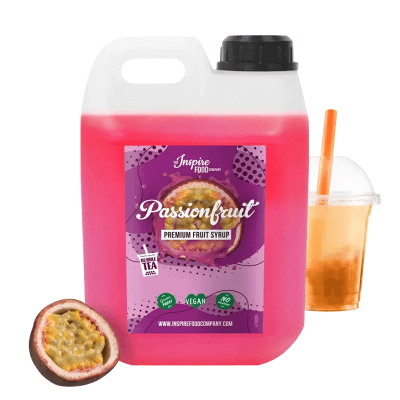 passionfruit premium fruit syrup bubble tea 2 liter the inspire food company