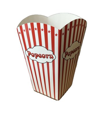 popcornbägare 1,4 liter mellan röd vit ränder stjärnor popcorn klassisk biokänsla