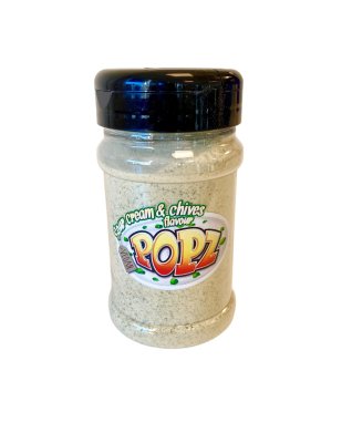 popcornkrydda popz sour cream and chives vegan 230 gram gräddfil och gräslök