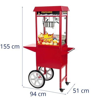 popcornmaskin rotal catering measurements