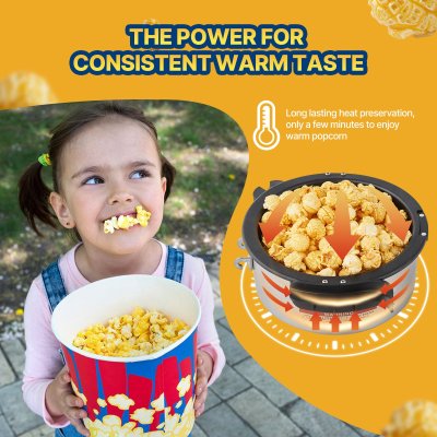 Popcornmaskin - Svart, 4 oz. Vevor