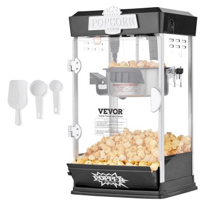 Popcornmaskin - Svart, 4 oz. Vevor