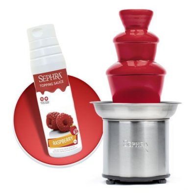 hallonsås chokladfontän