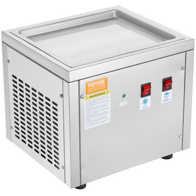 rullglassmaskin med fryspanna i rostfritt stål