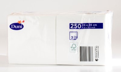 Duni servetter 24 x 24 cm 250 st 3 skikt