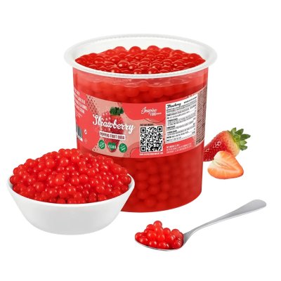 strawberry popping fruit boba 3,2 liter the inspire food company