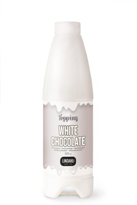 vit choklad topping 900 ml lindahls